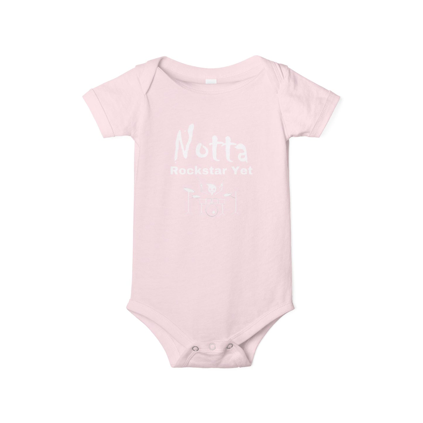 Notta Rockstar Yet(Notta Drummer Yet)-Infant Jersey One Piece - American