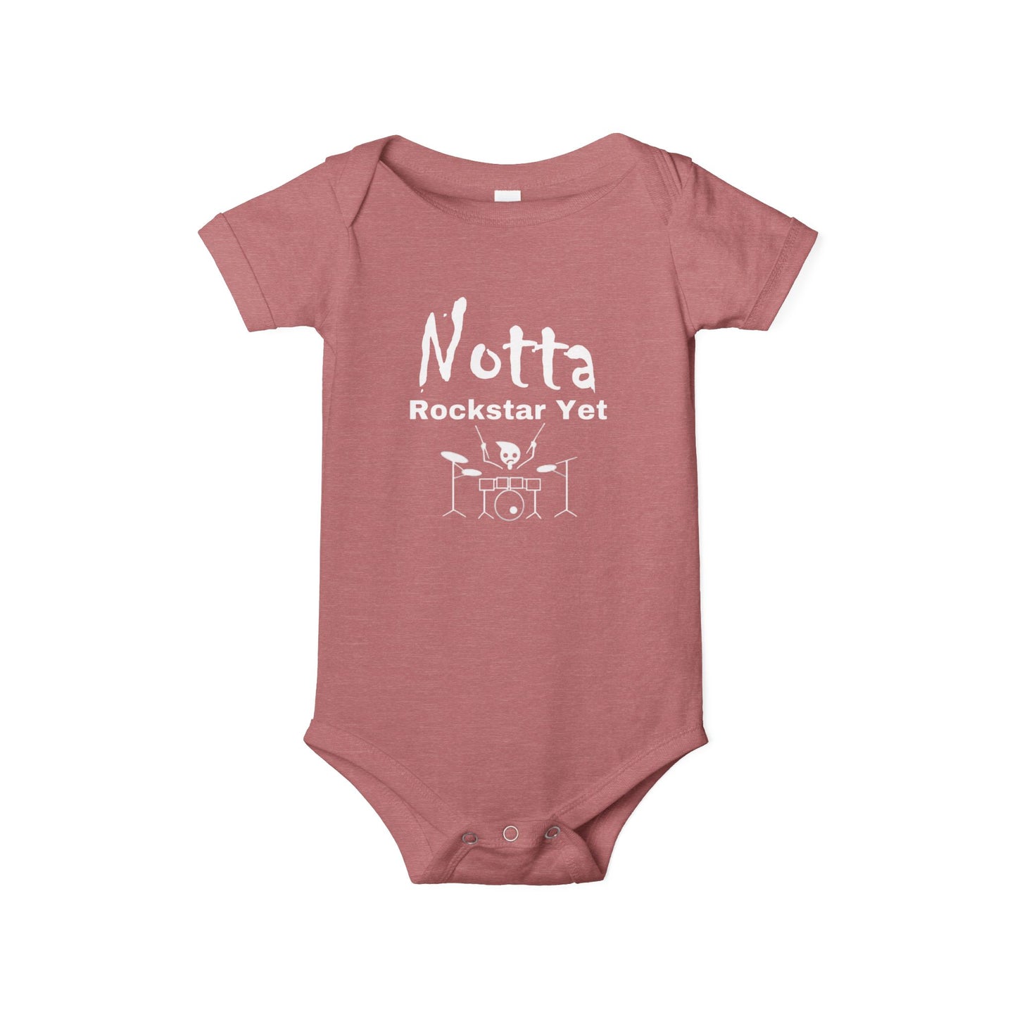 Notta Rockstar Yet(Notta Drummer Yet)-Infant Jersey One Piece - American