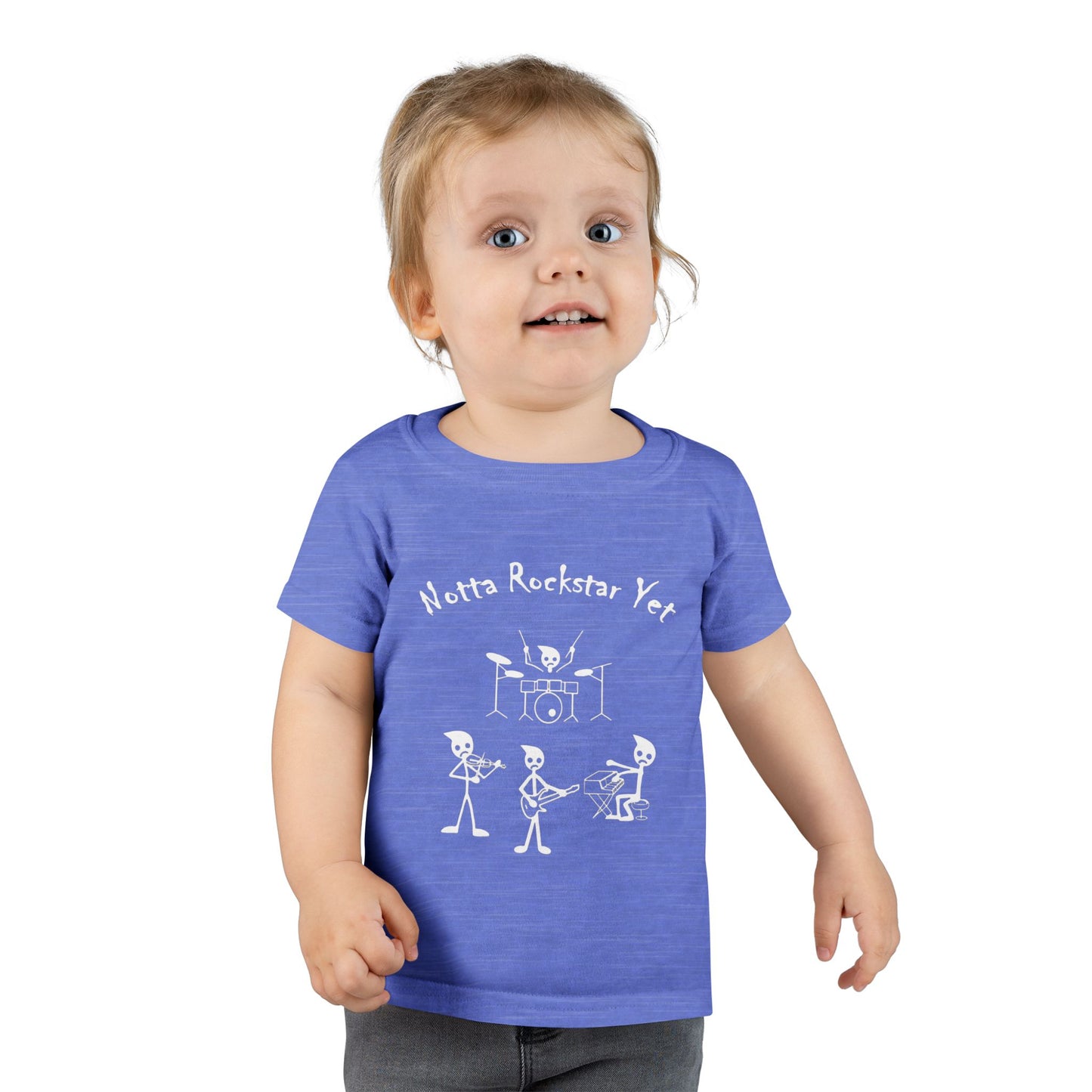 Notta Rockstar Yet Toddler T-Shirt - Fun & Playful Gray Tee for Little Music Lovers