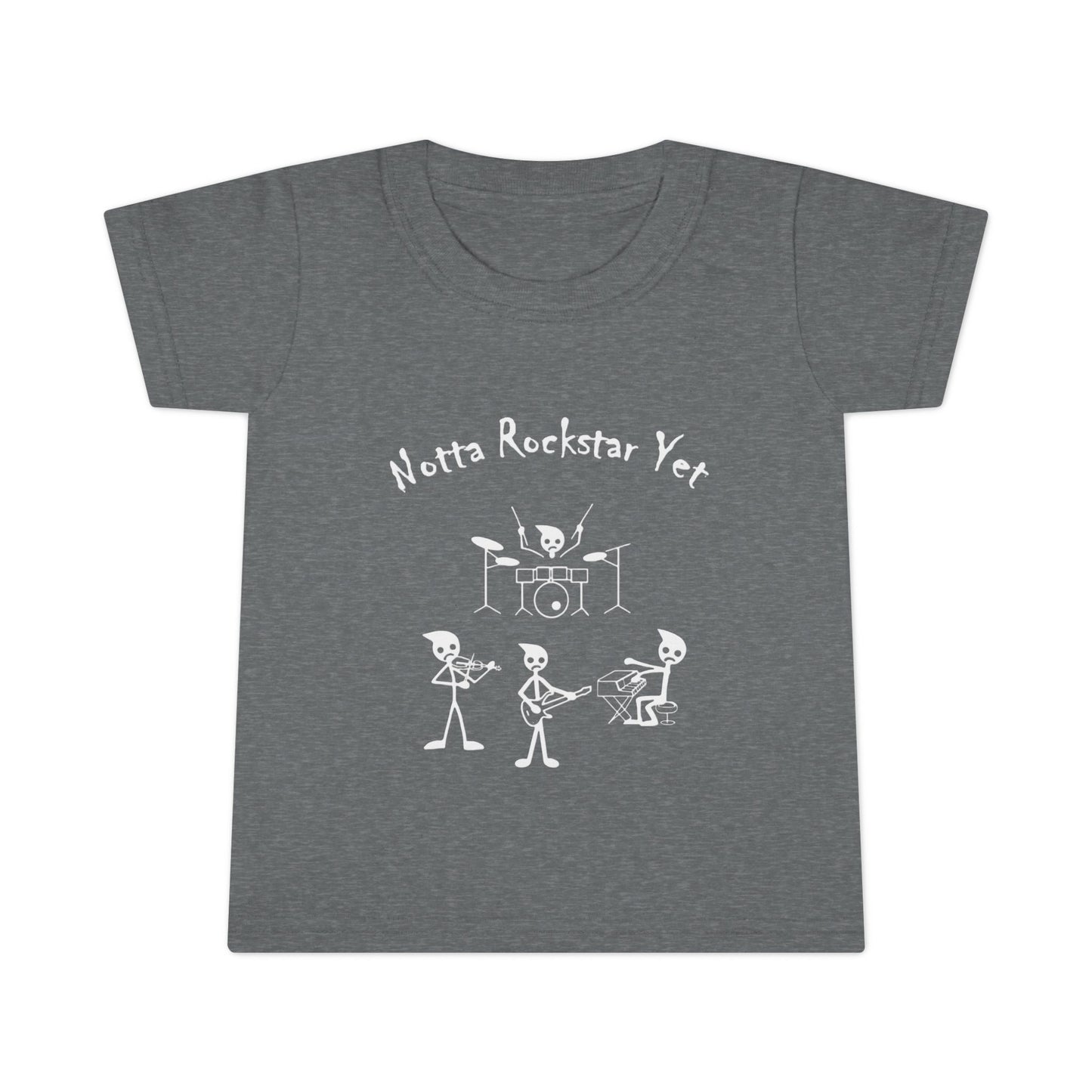 Notta Rockstar Yet Toddler T-Shirt - Fun & Playful Gray Tee for Little Music Lovers