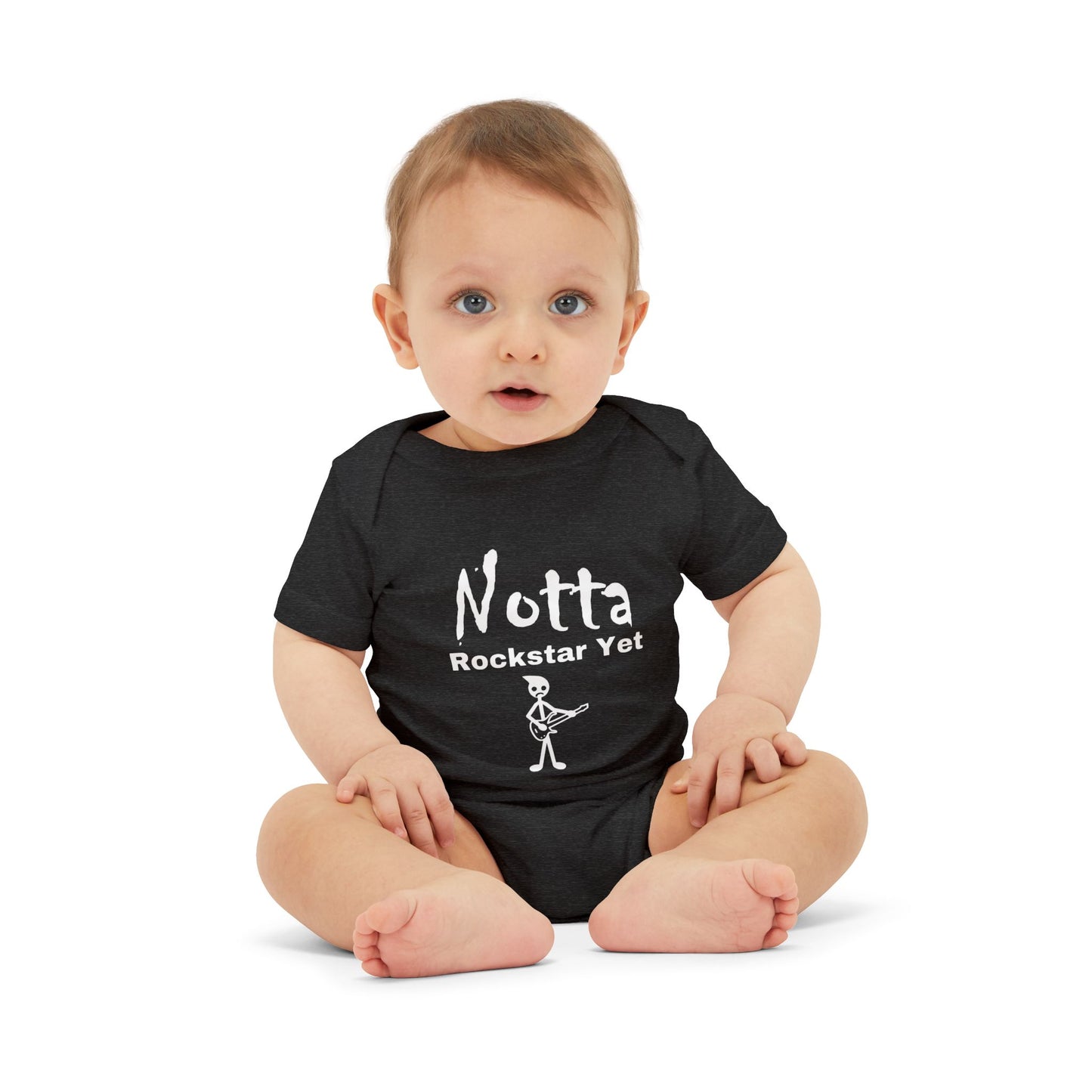 Notta Rockstar Yet (Notta Guitarist Yet)-Infant Jersey One Piece - American