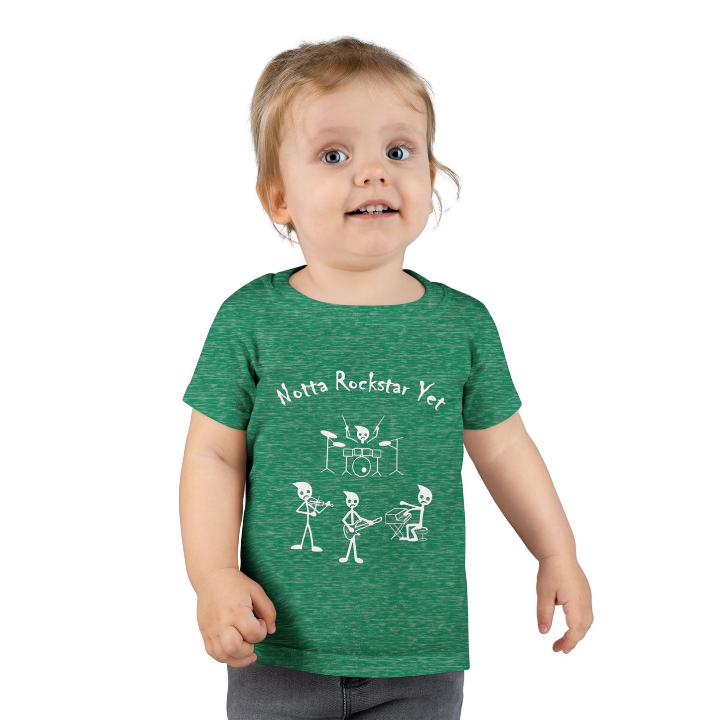 Notta Rockstar Yet Toddler T-Shirt - Fun & Playful Gray Tee for Little Music Lovers