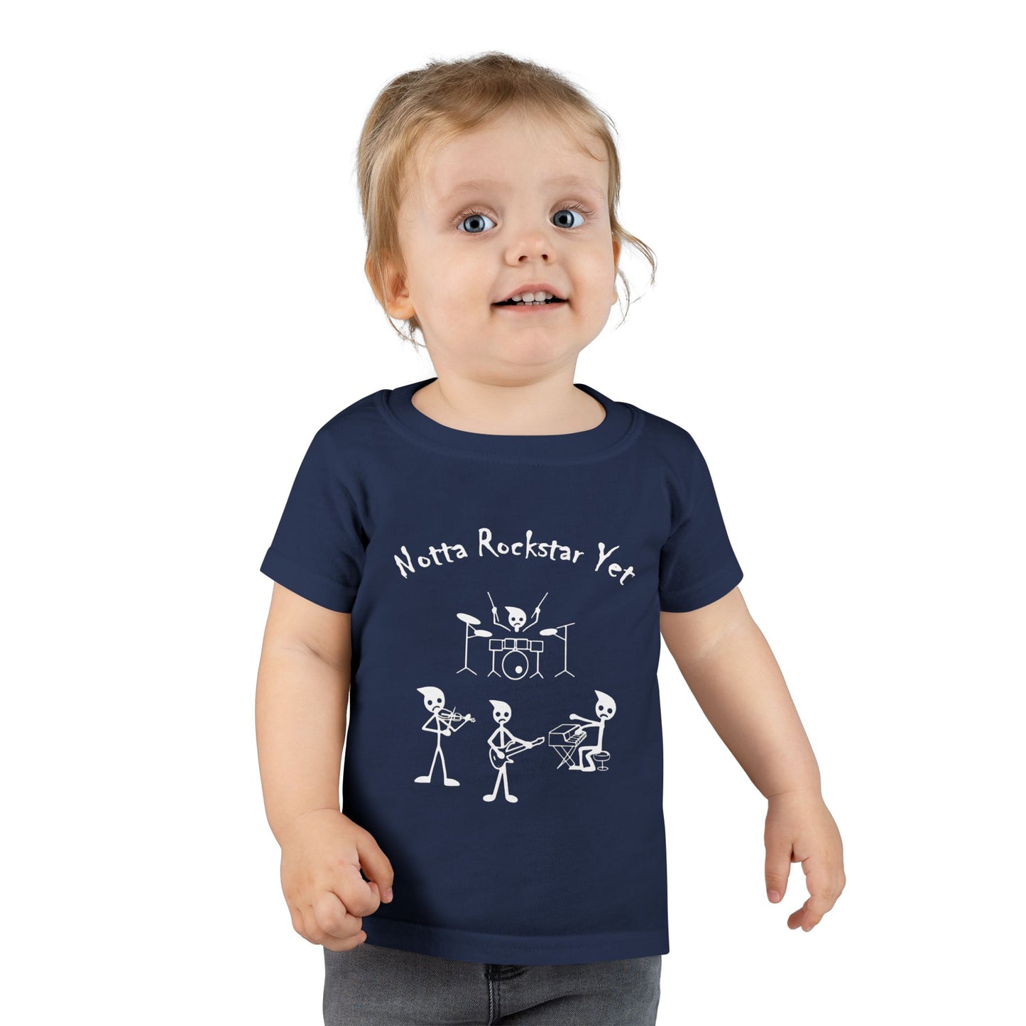 Notta Rockstar Yet Toddler T-Shirt - Fun & Playful Gray Tee for Little Music Lovers