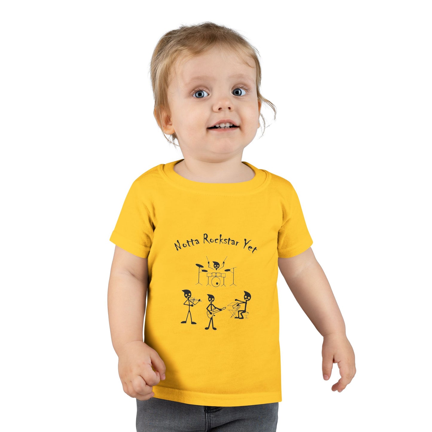 Notta Rockstar Yet Toddler T-Shirt - Fun Grey Tee for Future Stars