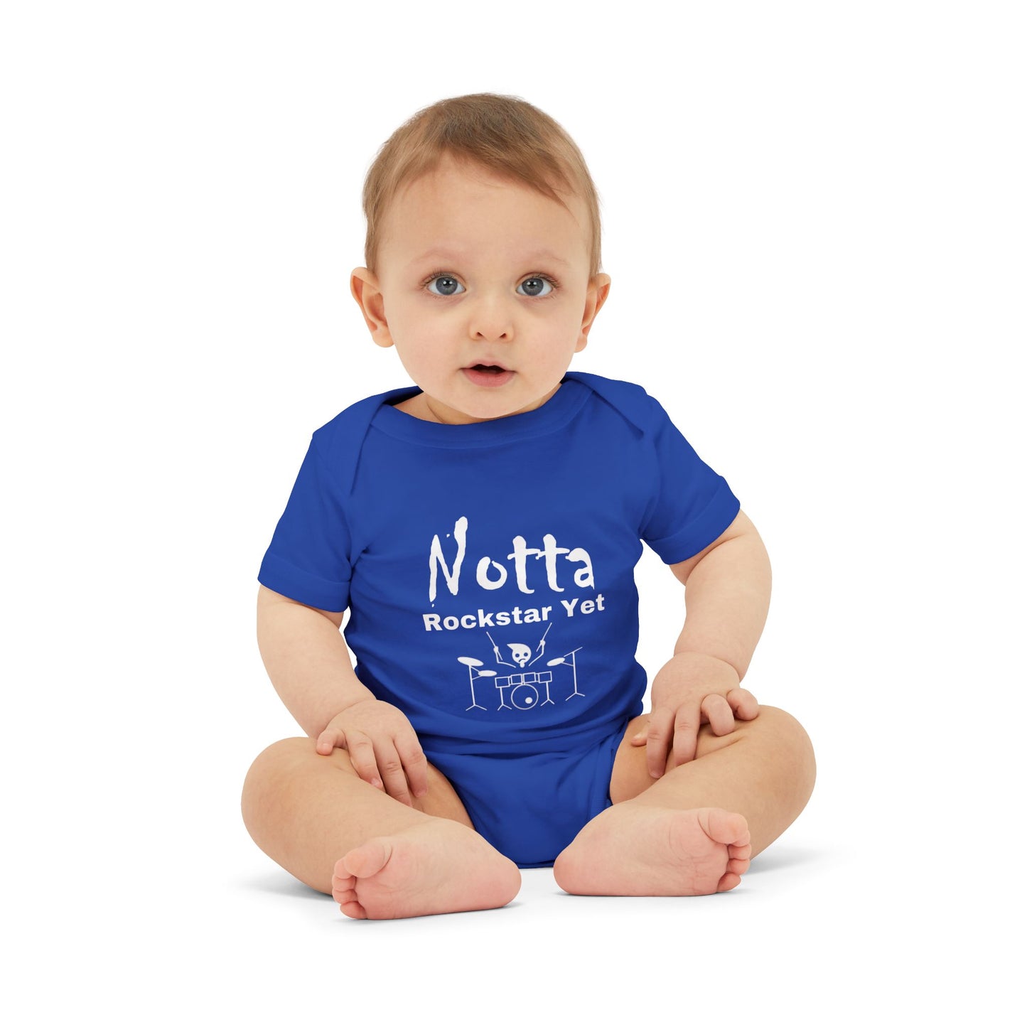 Notta Rockstar Yet(Notta Drummer Yet)-Infant Jersey One Piece - American
