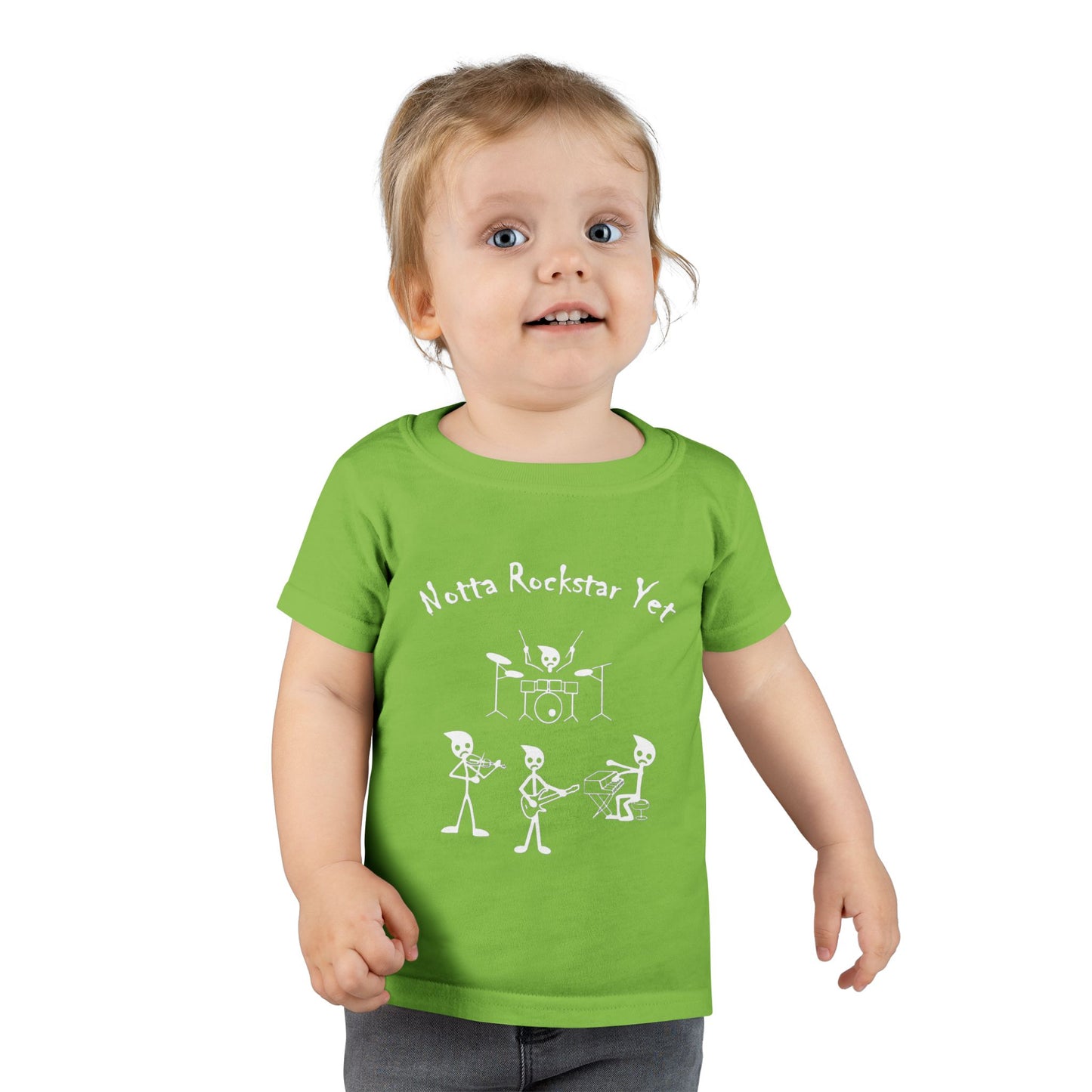Notta Rockstar Yet Toddler T-Shirt - Fun & Playful Gray Tee for Little Music Lovers
