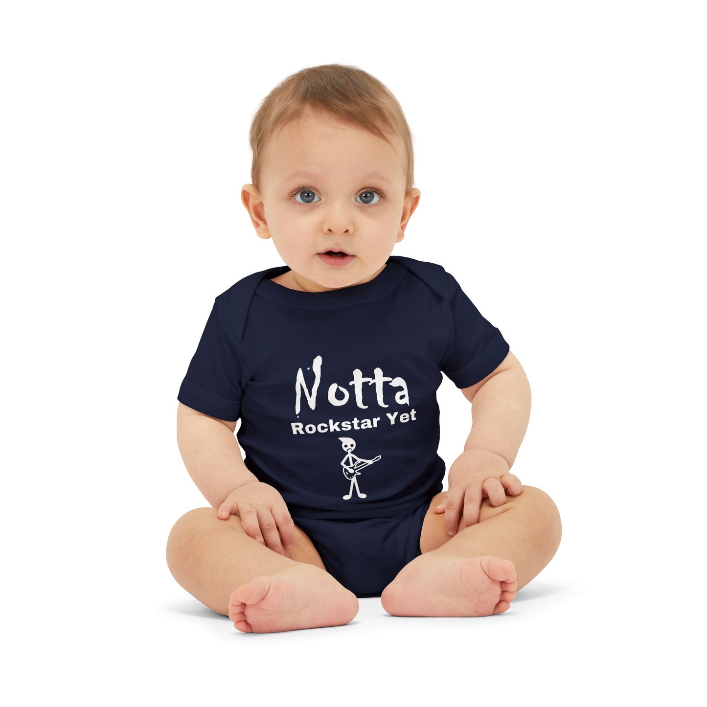 Notta Rockstar Yet (Notta Guitarist Yet)-Infant Jersey One Piece - American