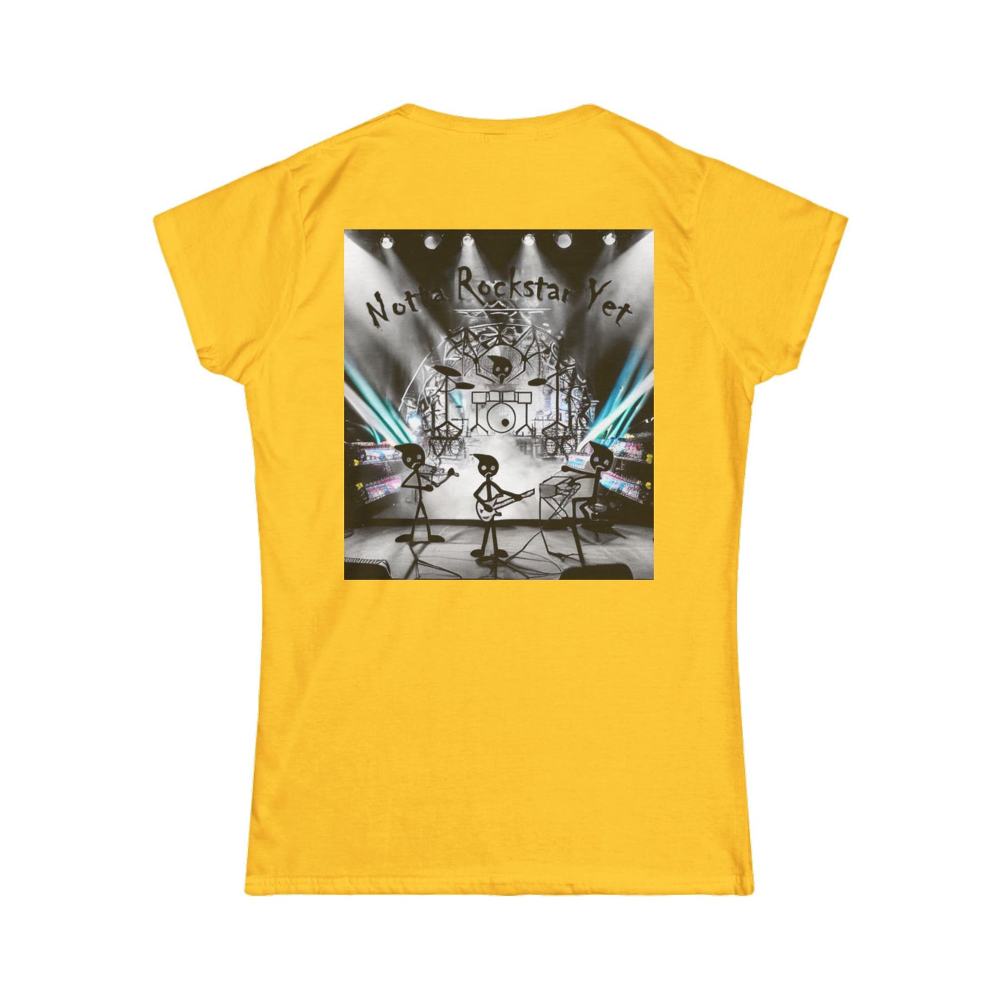 Notta Rockstar Yet Women's Softstyle Tee - Fun & Comfy Tee for Music Lovers