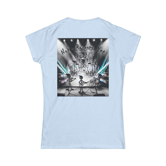 Notta Rockstar Yet Women's Softstyle Tee - Fun & Comfy Tee for Music Lovers