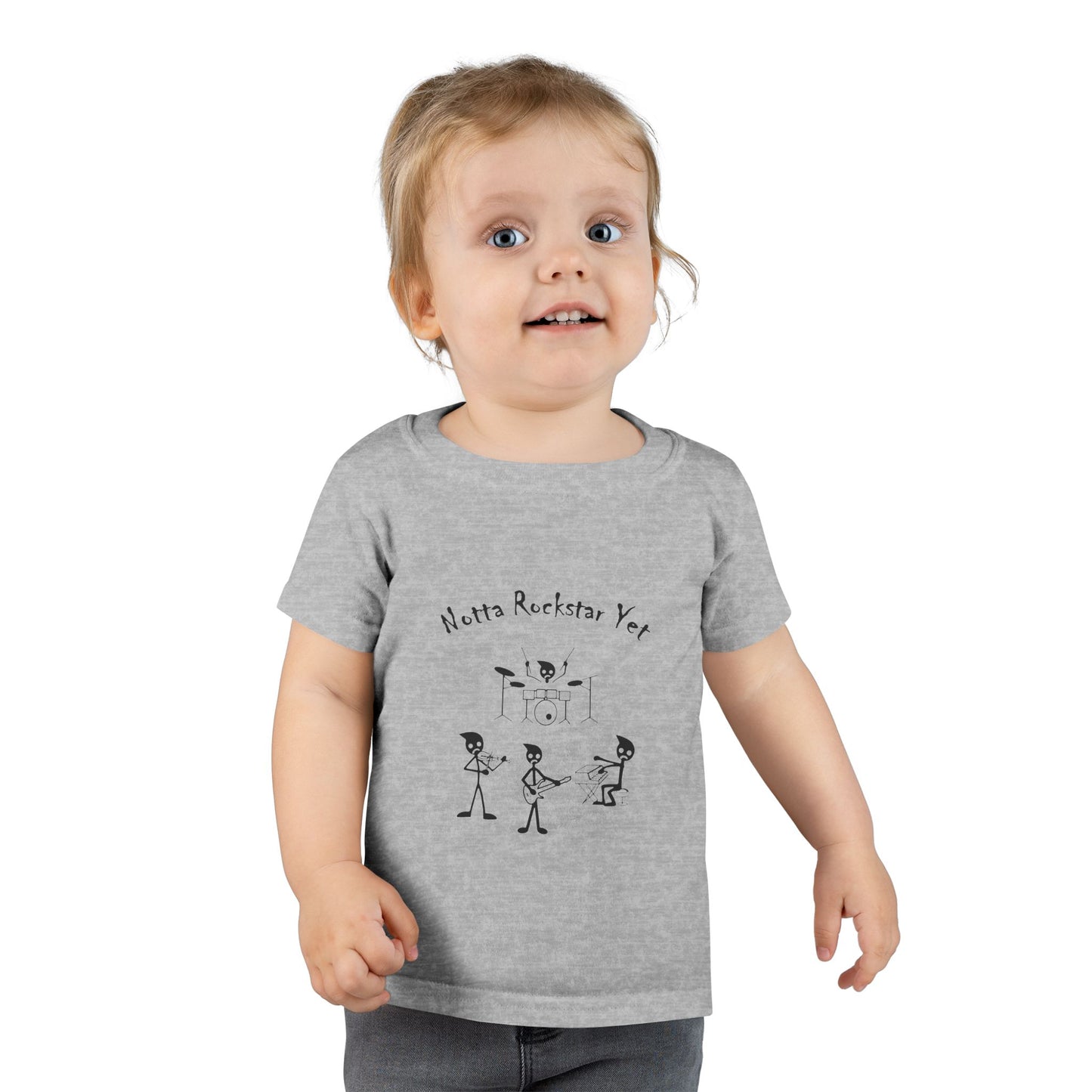 Notta Rockstar Yet Toddler T-Shirt - Fun Grey Tee for Future Stars