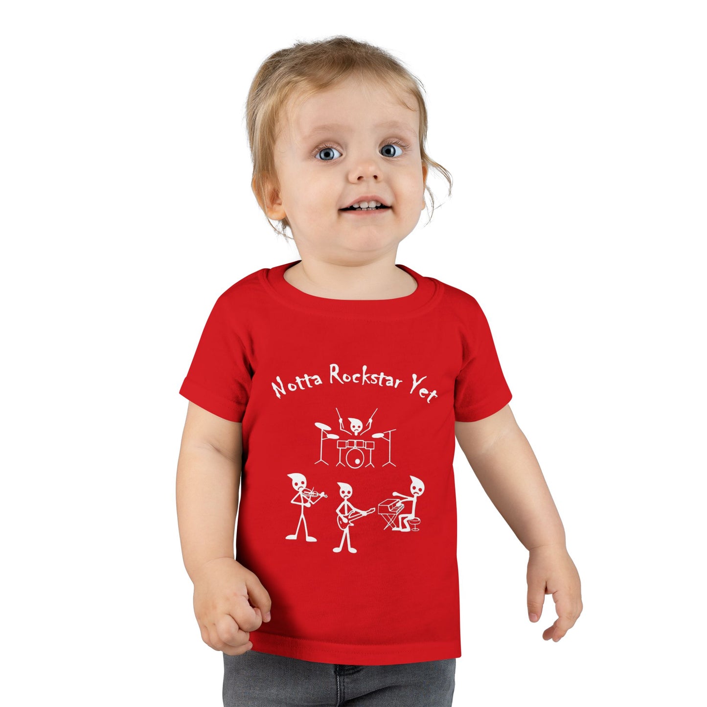 Notta Rockstar Yet Toddler T-Shirt - Fun & Playful Gray Tee for Little Music Lovers