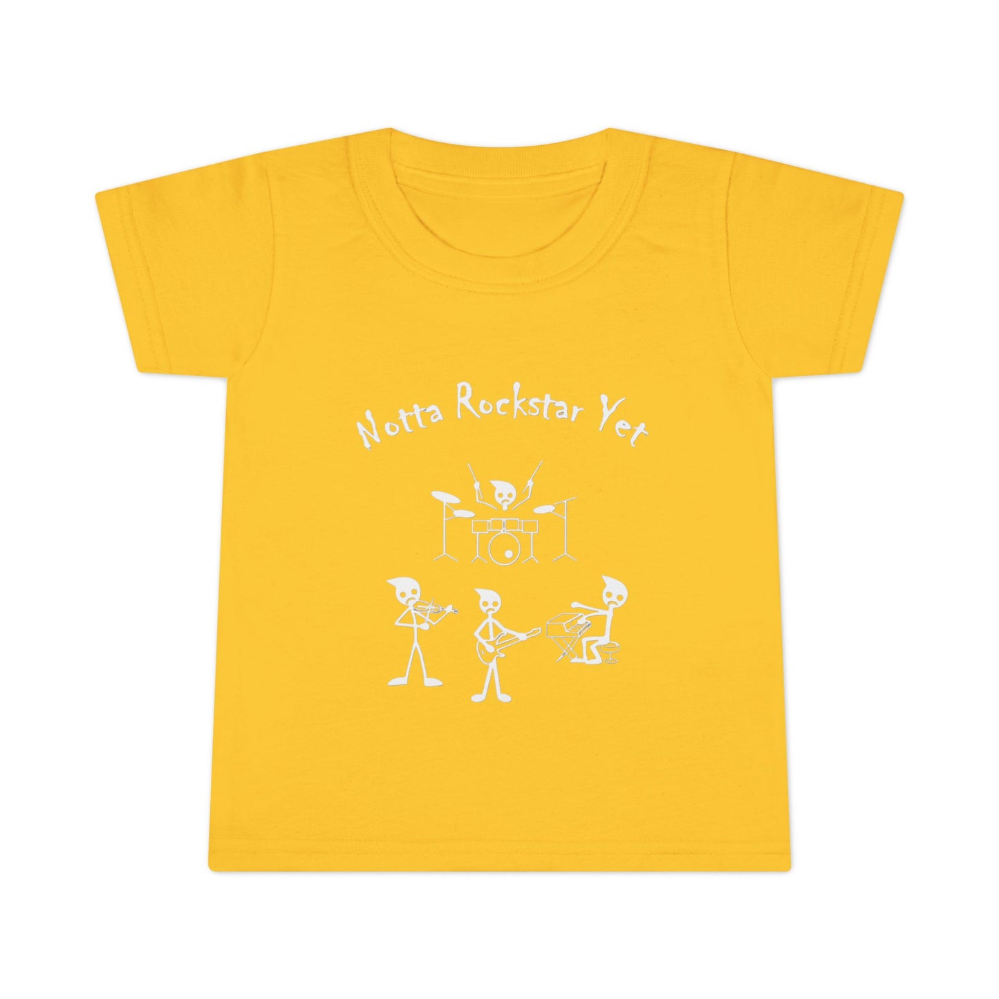 Notta Rockstar Yet Toddler T-Shirt - Fun & Playful Gray Tee for Little Music Lovers