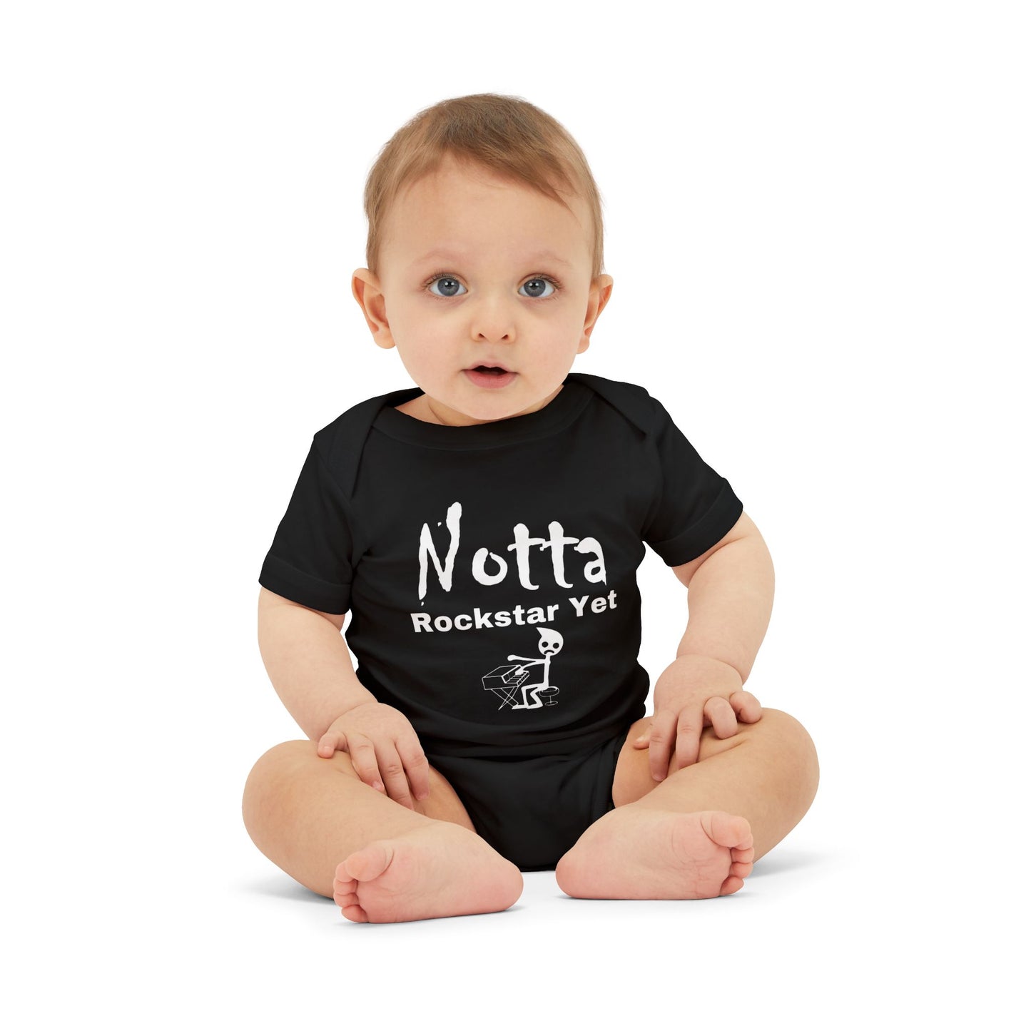 Notta Rockstar Yet (Notta Pianist Yet)-Infant Jersey One Piece - American