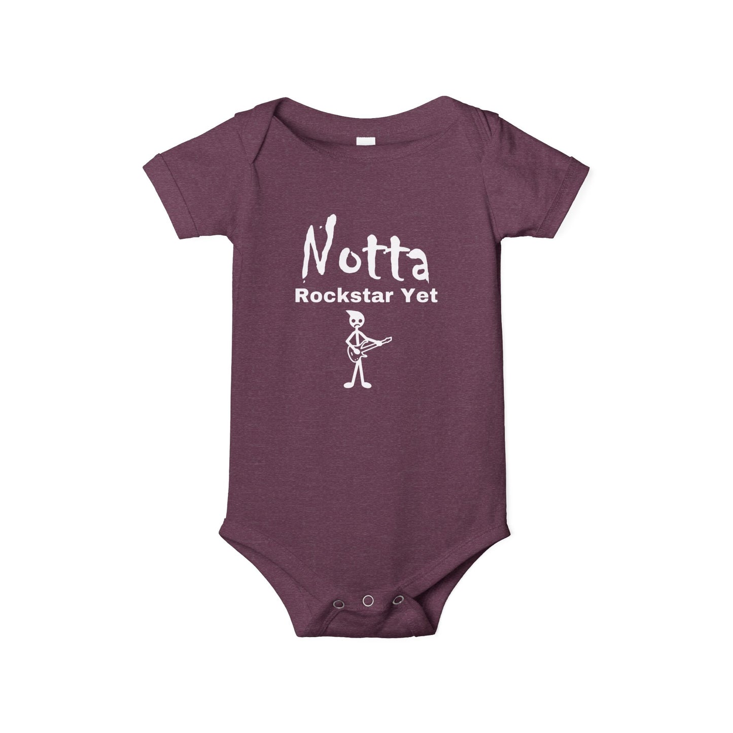 Notta Rockstar Yet (Notta Guitarist Yet)-Infant Jersey One Piece - American