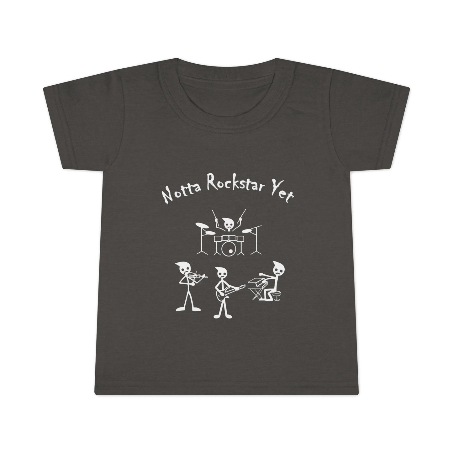 Notta Rockstar Yet Toddler T-Shirt - Fun & Playful Gray Tee for Little Music Lovers