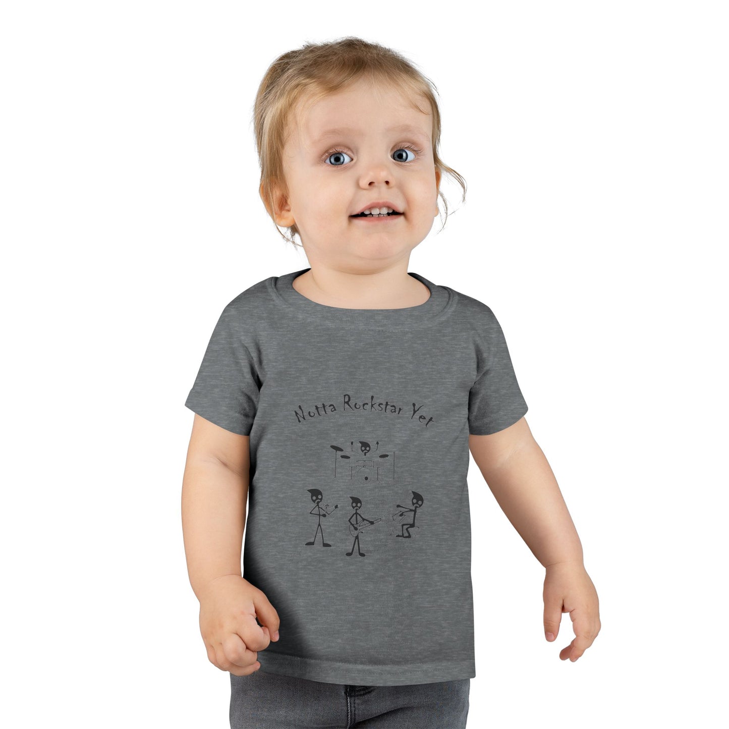 Notta Rockstar Yet Toddler T-Shirt - Fun Grey Tee for Future Stars