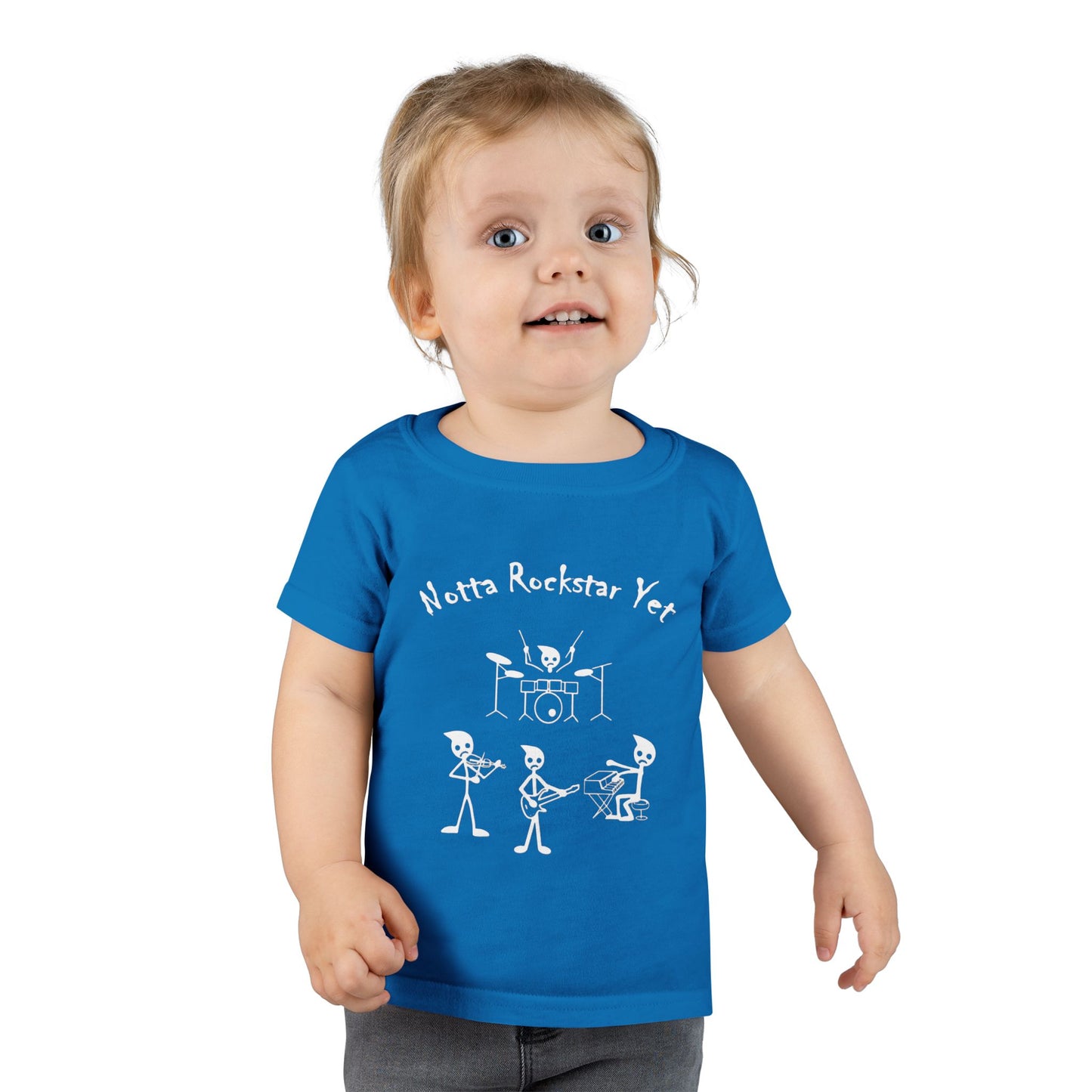 Notta Rockstar Yet Toddler T-Shirt - Fun & Playful Gray Tee for Little Music Lovers
