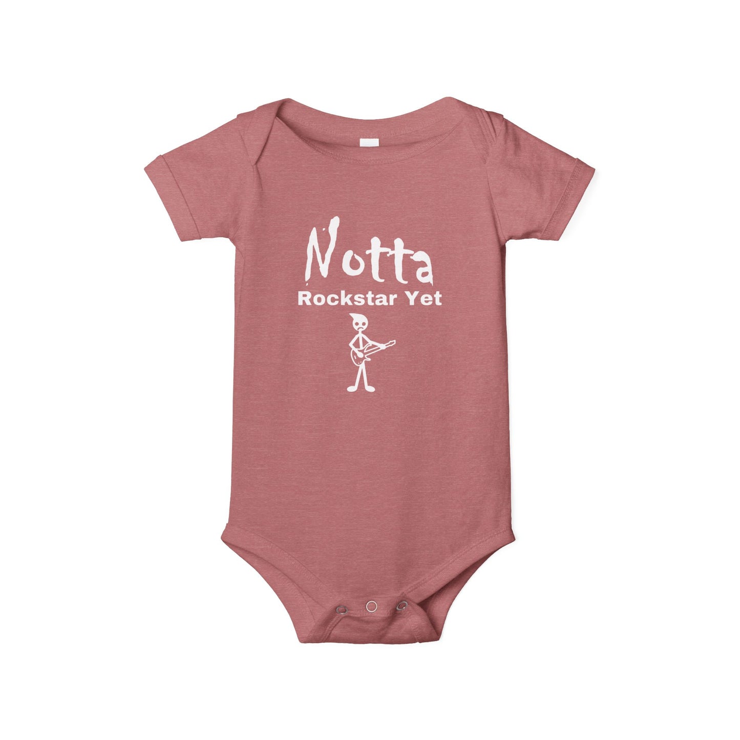 Notta Rockstar Yet (Notta Guitarist Yet)-Infant Jersey One Piece - American