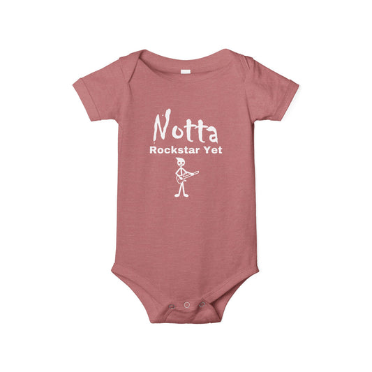 Notta Rockstar Yet (Notta Guitarist Yet)-Infant Jersey One Piece - American
