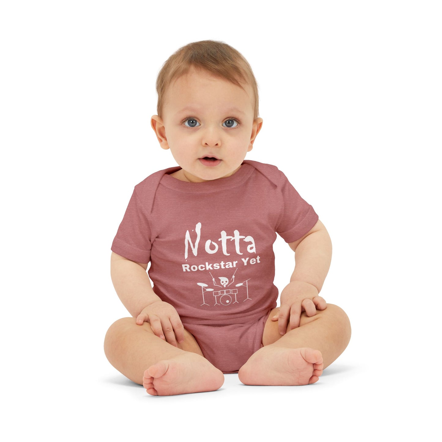 Notta Rockstar Yet(Notta Drummer Yet)-Infant Jersey One Piece - American