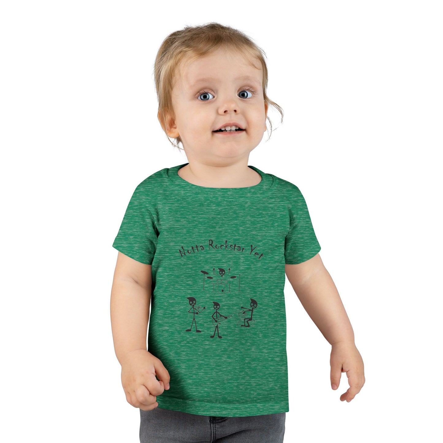 Notta Rockstar Yet Toddler T-Shirt - Fun Grey Tee for Future Stars