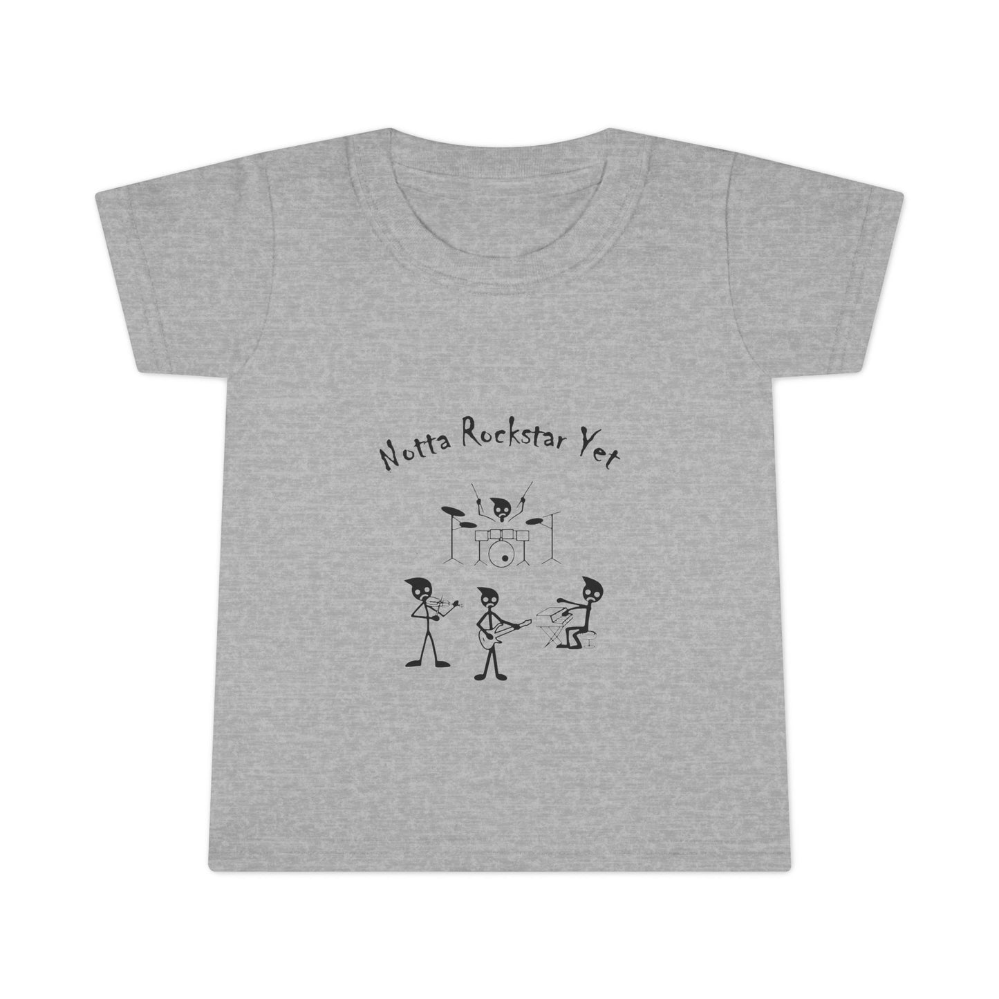 Notta Rockstar Yet Toddler T-Shirt - Fun Grey Tee for Future Stars