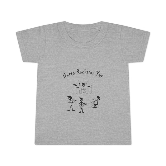 Notta Rockstar Yet Toddler T-Shirt - Fun Grey Tee for Future Stars