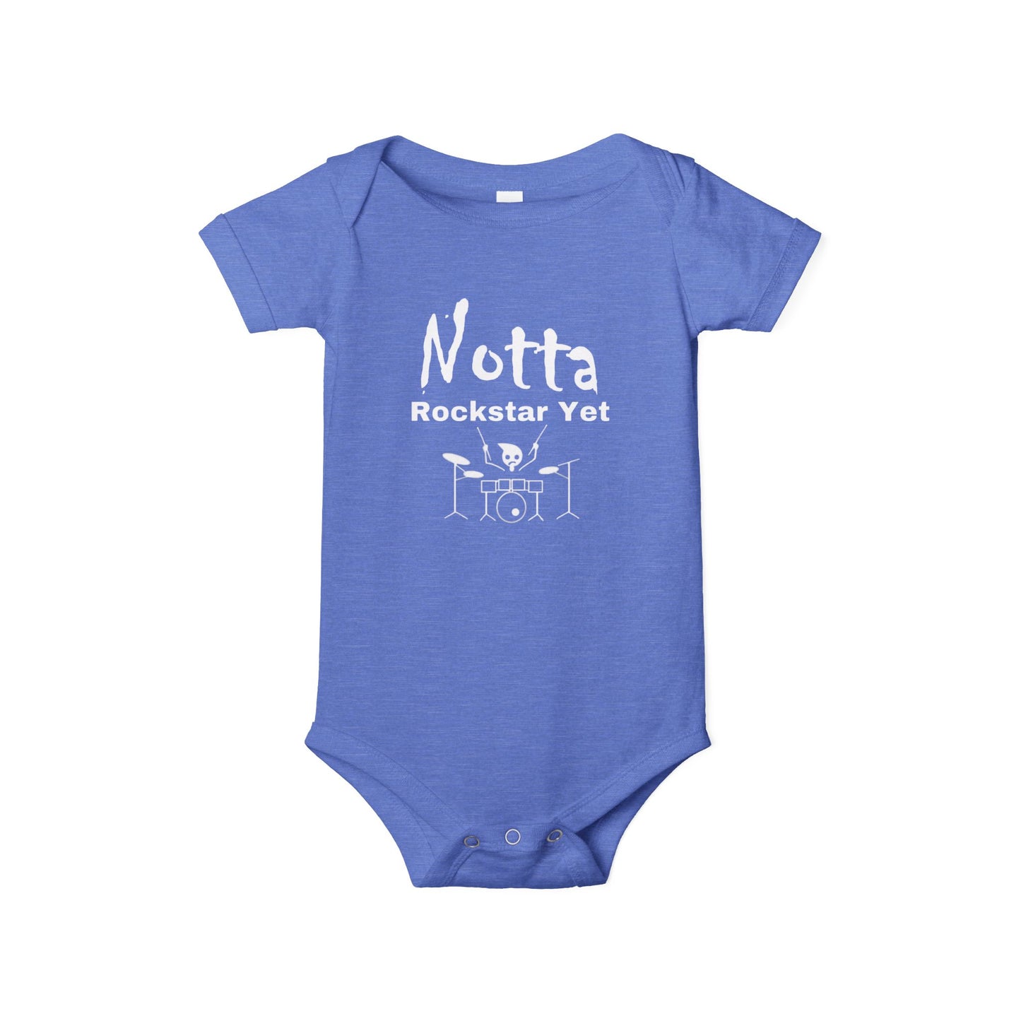 Notta Rockstar Yet(Notta Drummer Yet)-Infant Jersey One Piece - American
