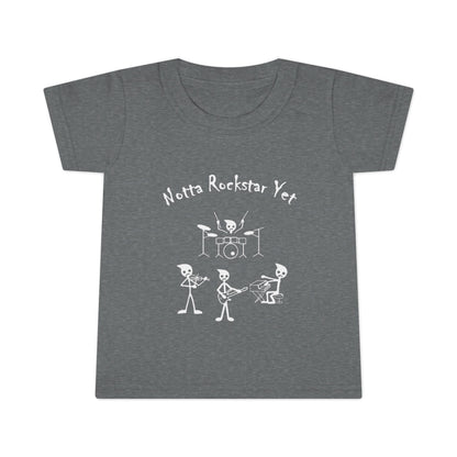Notta Rockstar Yet Toddler T-Shirt - Fun & Playful Gray Tee for Little Music Lovers