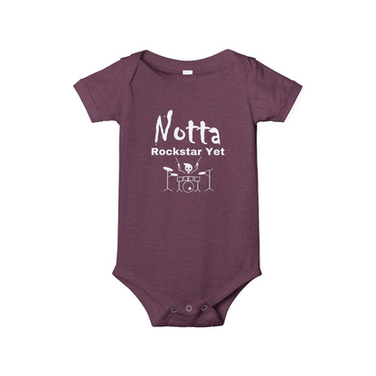 Notta Rockstar Yet(Notta Drummer Yet)-Infant Jersey One Piece - American