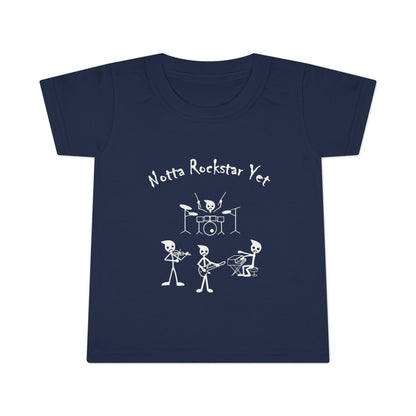Notta Rockstar Yet Toddler T-Shirt - Fun & Playful Gray Tee for Little Music Lovers