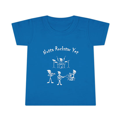 Notta Rockstar Yet Toddler T-Shirt - Fun & Playful Gray Tee for Little Music Lovers