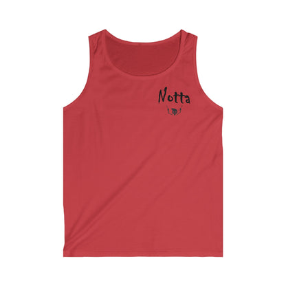 Notta Drummer Yet Men's Softstyle Tank Top - 'Notta' Graphic Gym Wear for Fitness Enthusiasts