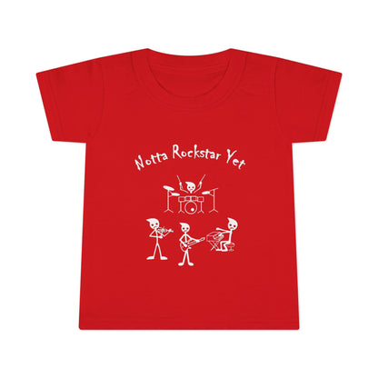 Notta Rockstar Yet Toddler T-Shirt - Fun & Playful Gray Tee for Little Music Lovers