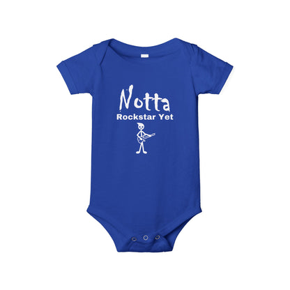 Notta Rockstar Yet (Notta Guitarist Yet)-Infant Jersey One Piece - American