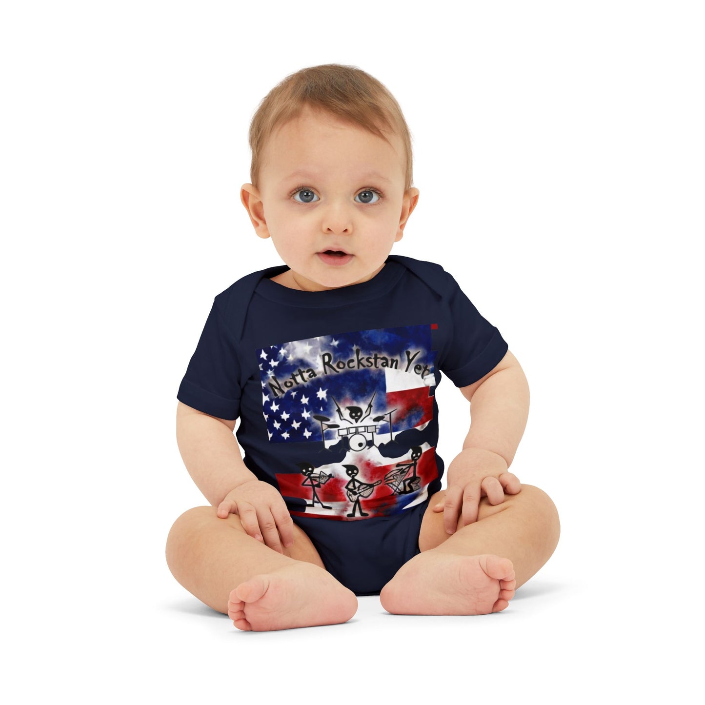 Notta Rockstar Yet-Infant Jersey One Piece - American