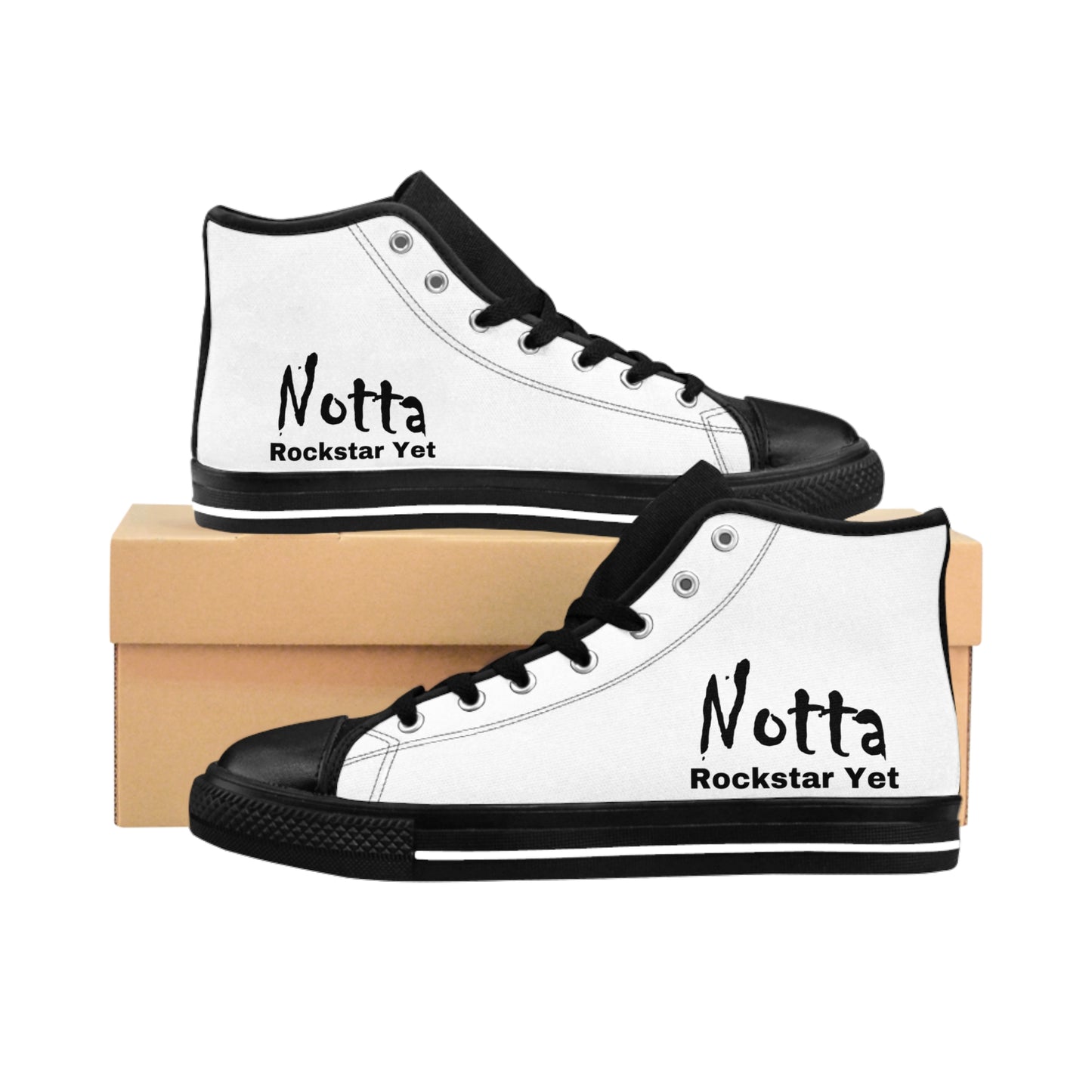 Notta Rockstar Yet Men's Classic Sneakers - Trendy High Top Shoes for Everyday Style