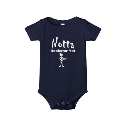 Notta Rockstar Yet (Notta Guitarist Yet)-Infant Jersey One Piece - American