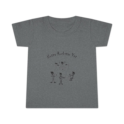 Notta Rockstar Yet Toddler T-Shirt - Fun Grey Tee for Future Stars
