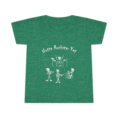 Notta Rockstar Yet Toddler T-Shirt - Fun & Playful Gray Tee for Little Music Lovers
