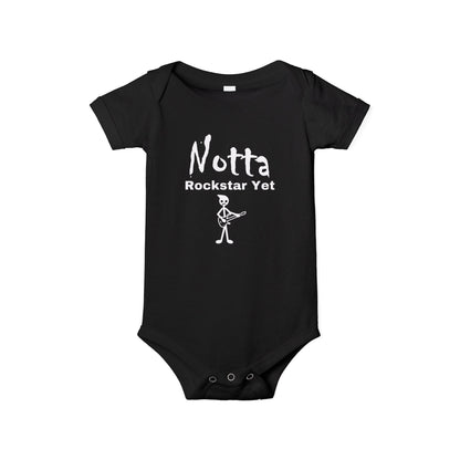 Notta Rockstar Yet (Notta Guitarist Yet)-Infant Jersey One Piece - American