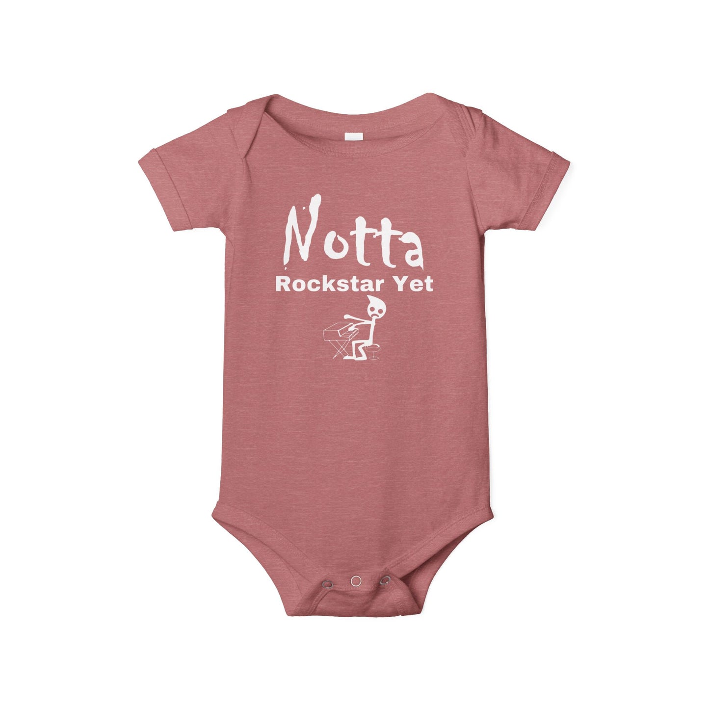 Notta Rockstar Yet (Notta Pianist Yet)-Infant Jersey One Piece - American