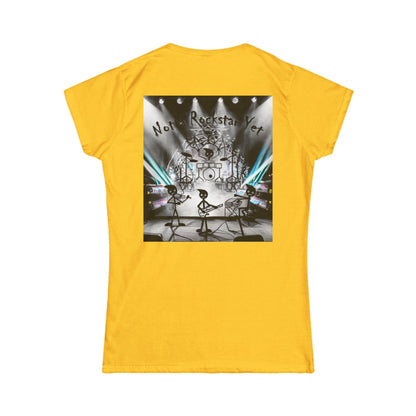 Notta Rockstar Yet Women's Softstyle Tee - Fun & Comfy Tee for Music Lovers