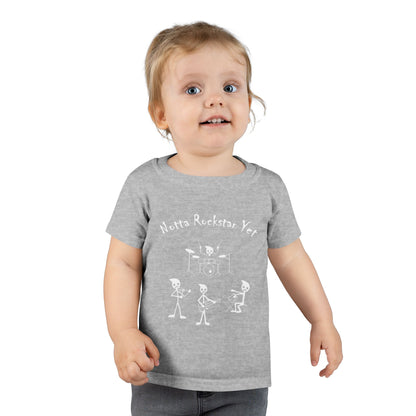 Notta Rockstar Yet Toddler T-Shirt - Fun & Playful Gray Tee for Little Music Lovers