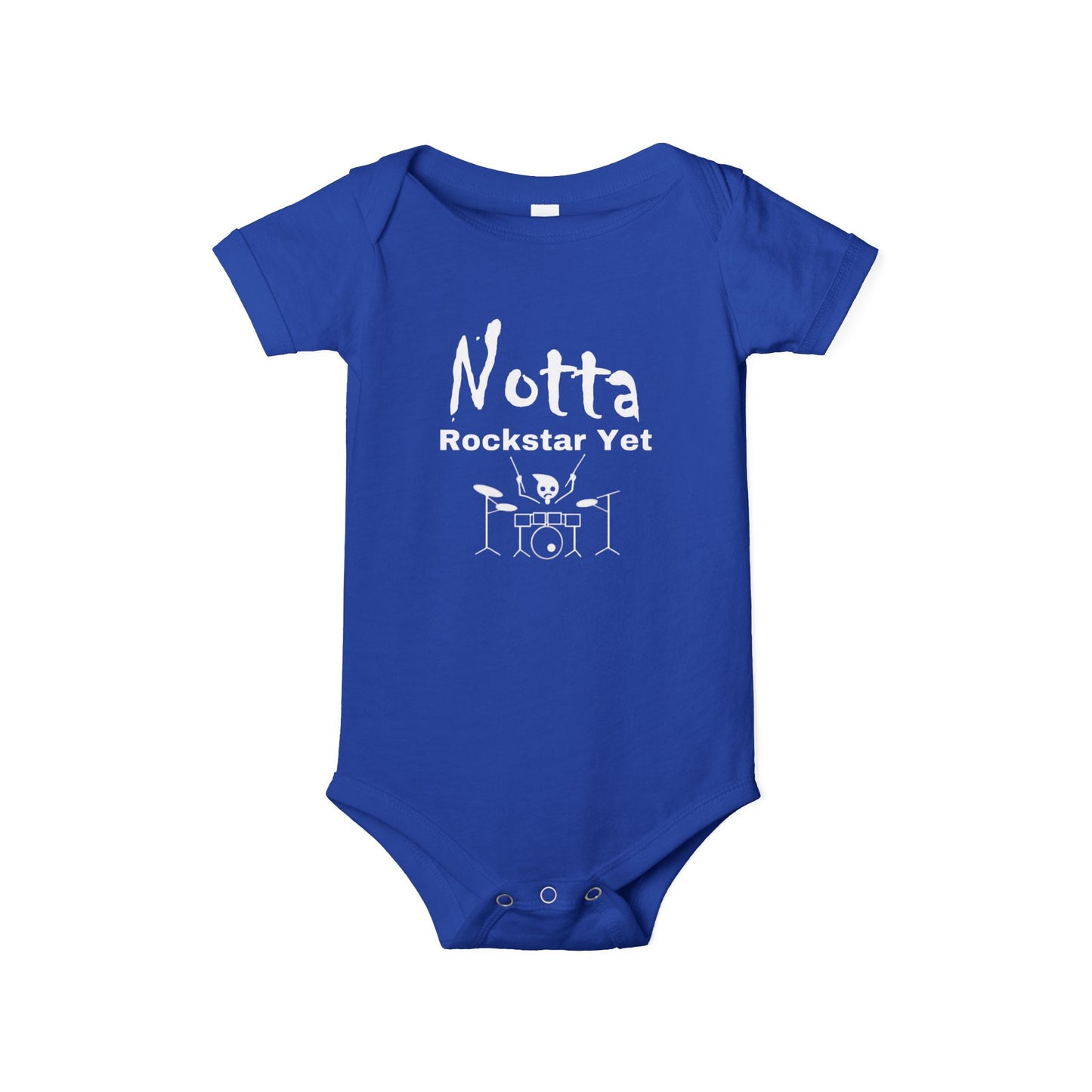 Notta Rockstar Yet(Notta Drummer Yet)-Infant Jersey One Piece - American