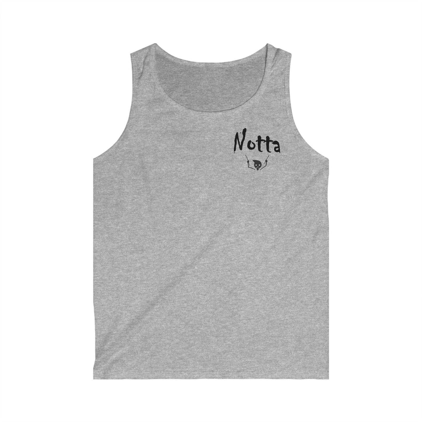 Notta Drummer Yet Men's Softstyle Tank Top - 'Notta' Graphic Gym Wear for Fitness Enthusiasts