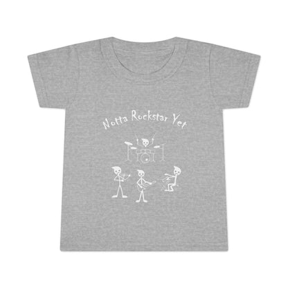 Notta Rockstar Yet Toddler T-Shirt - Fun & Playful Gray Tee for Little Music Lovers