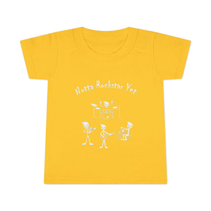 Notta Rockstar Yet Toddler T-Shirt - Fun & Playful Gray Tee for Little Music Lovers