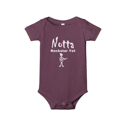Notta Rockstar Yet (Notta Guitarist Yet)-Infant Jersey One Piece - American
