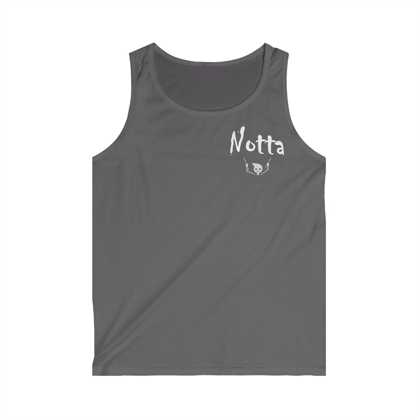Notta Drummer Yet Men's Softstyle Tank Top - 'Notta' Graphic Gym Wear for Fitness Enthusiasts